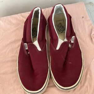 Vans Red Slip-On Sneakers